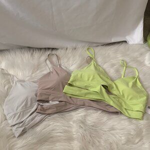 LULULEMON Still Now Sports Bra SET of 3 Sz 10